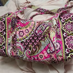 Berry paisley small duffle bag